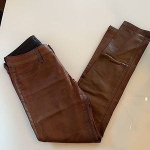 DL1961  Brown coated denim jeans